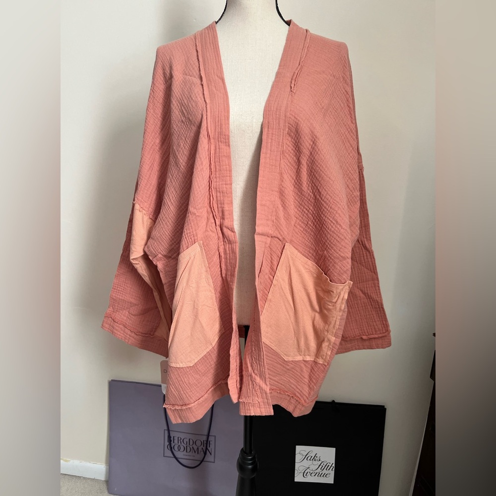 Time After Time Cozy Blush Open Kimono/Cardigan, size L